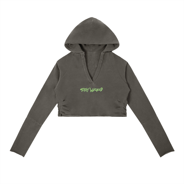 Vintage Washed Cropped Hoodie
