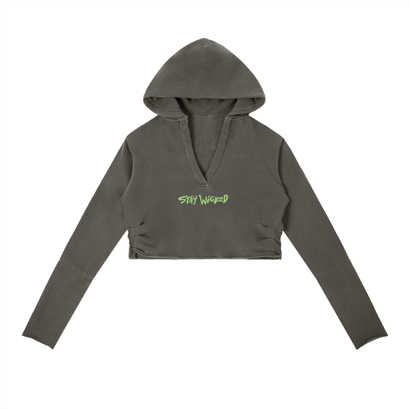 Vintage Washed Cropped Hoodie