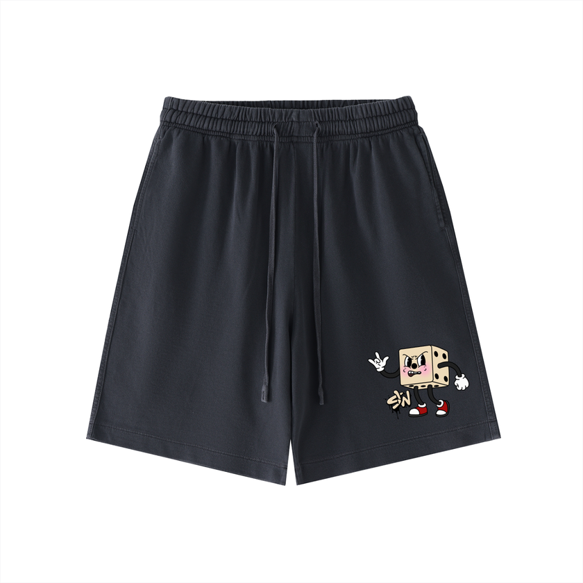Vintage Wash Loaded Dice Cotton Shorts