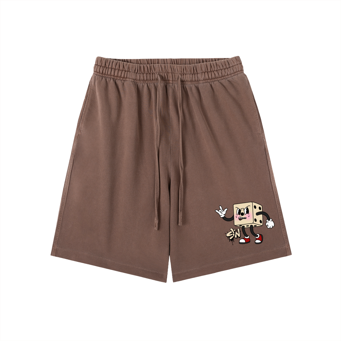 Vintage Wash Loaded Dice Cotton Shorts