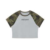 Flower Gray With Army Green Camo