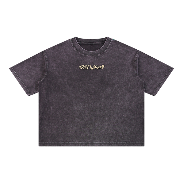 Wash Boxy Loaded Dice Cotton T-Shirt