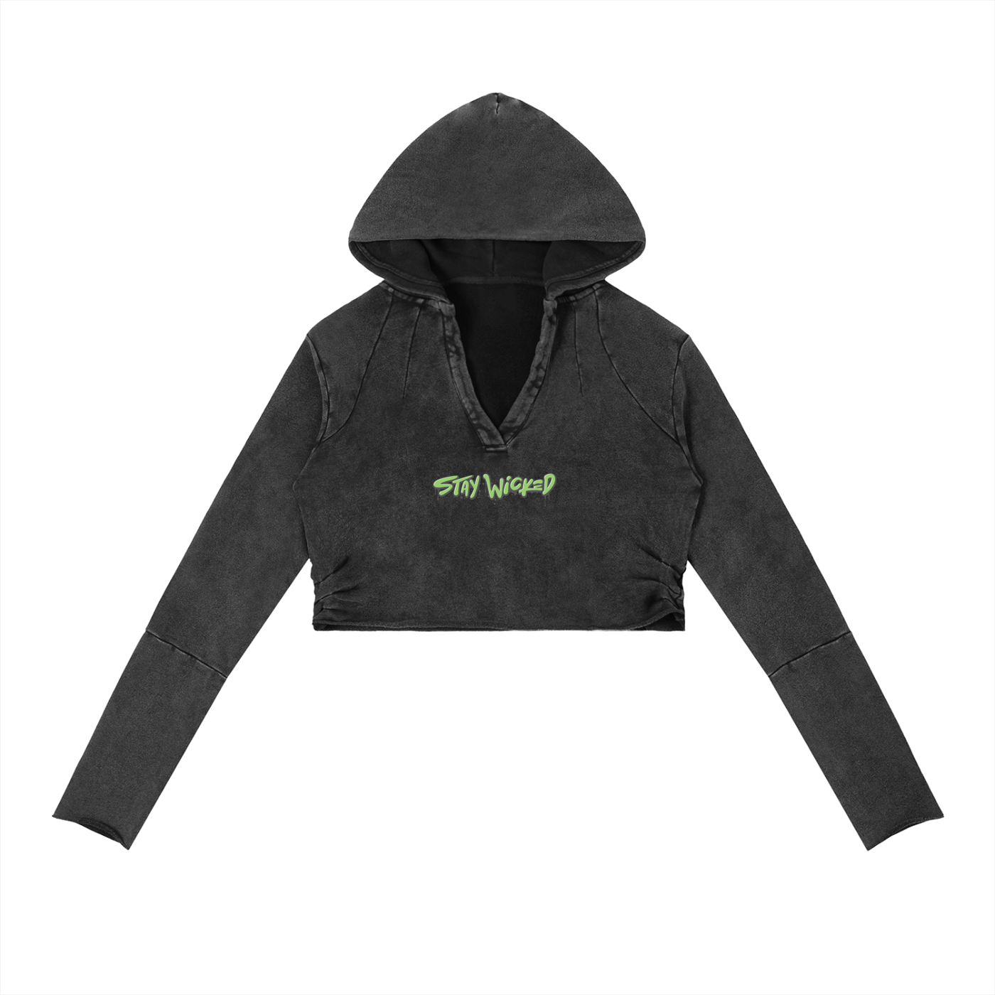 Vintage Washed Cropped Hoodie