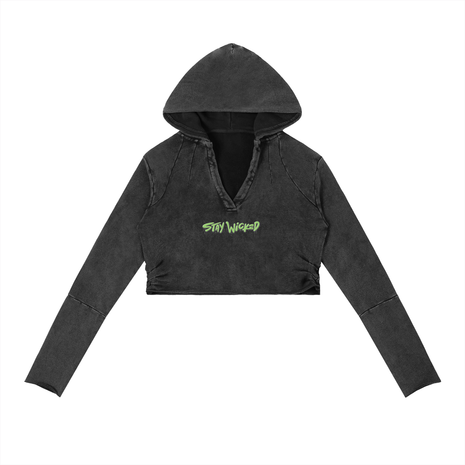 Vintage Washed Cropped Hoodie