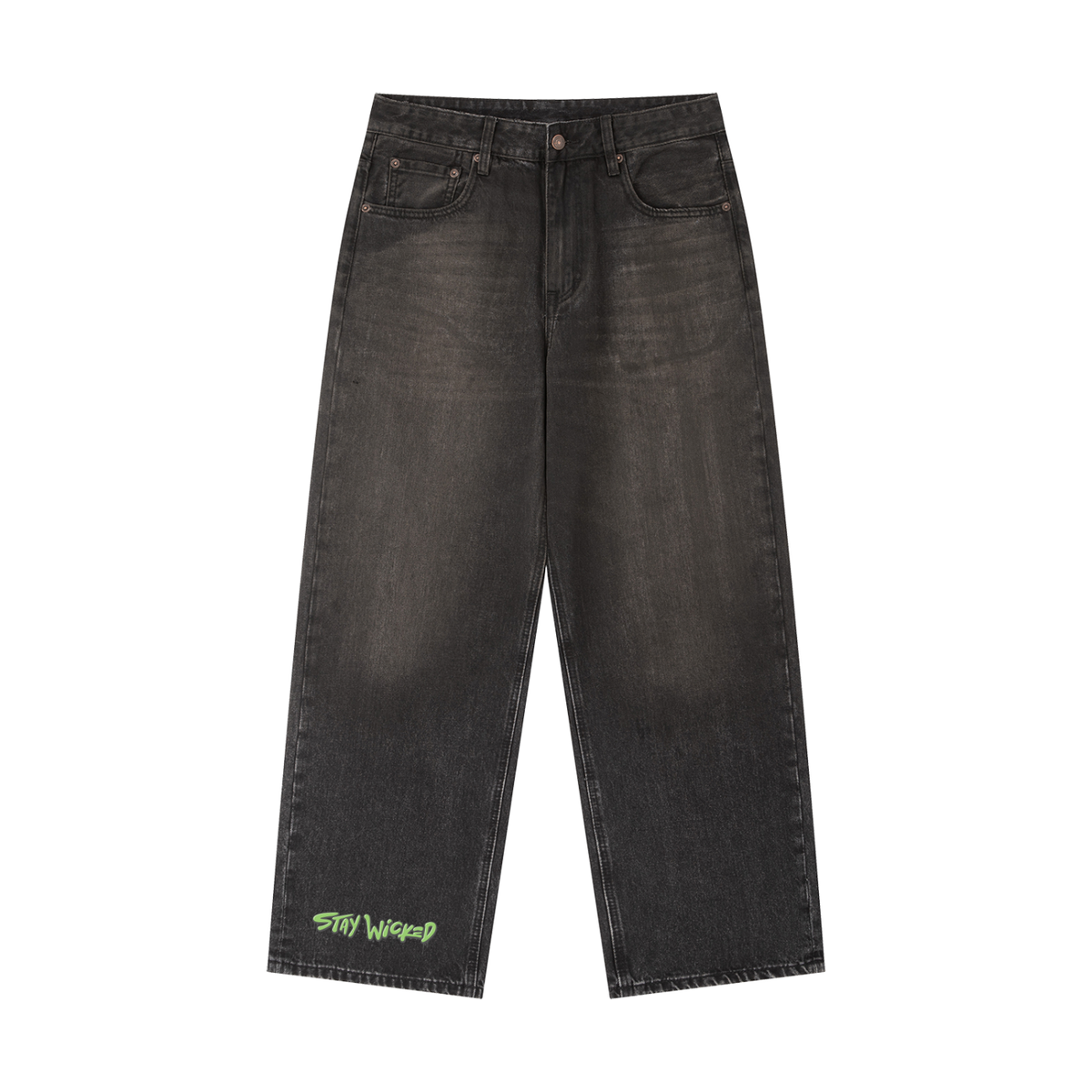 Stay Wicked Vintage Wash Heavyweight Denim Jeans