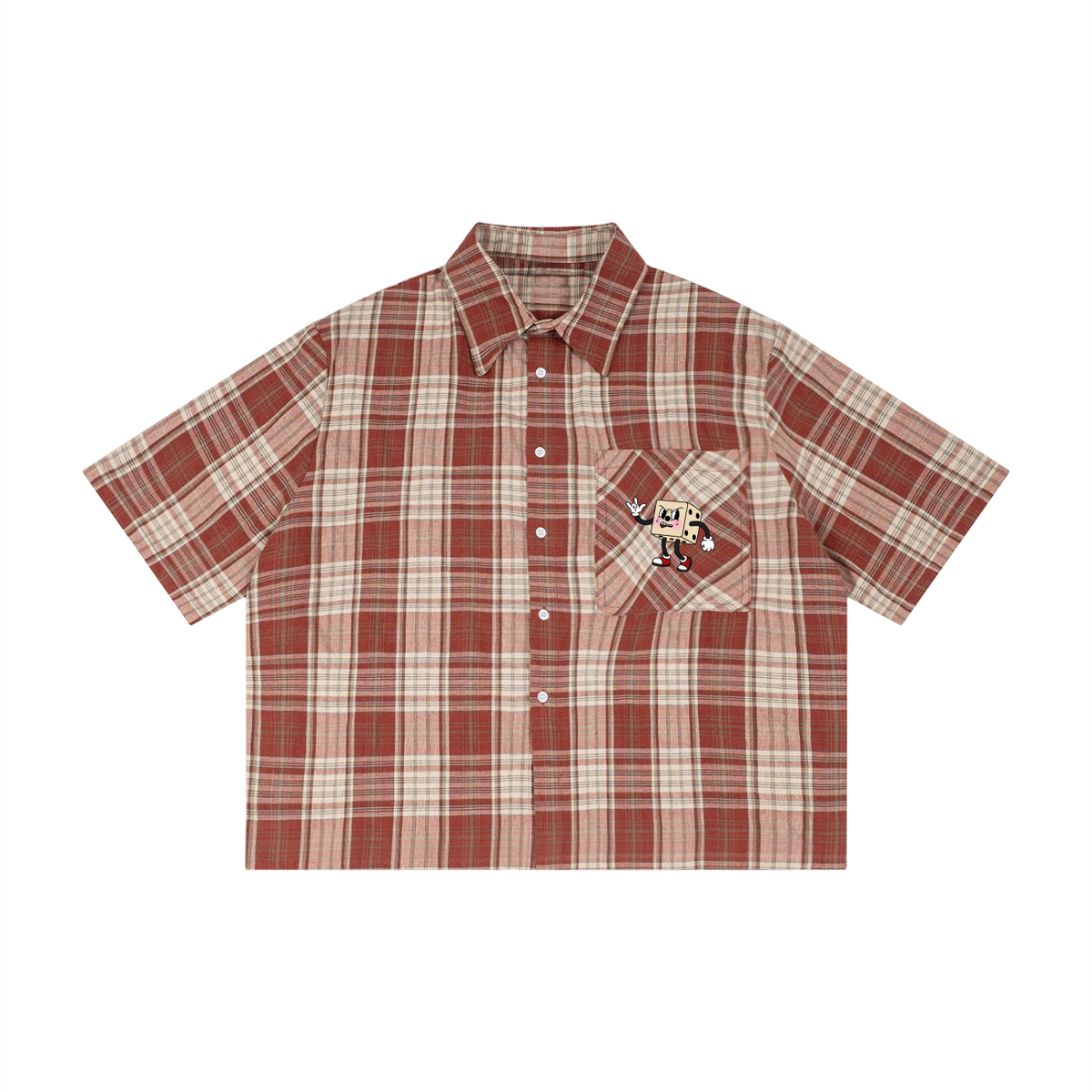 Stay Wicked Plaid Boxy Short Sleeve Shirt