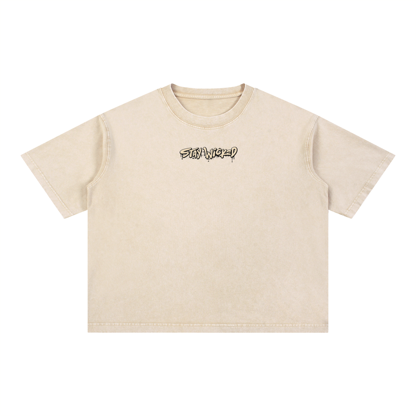 Wash Boxy Loaded Dice Cotton T-Shirt