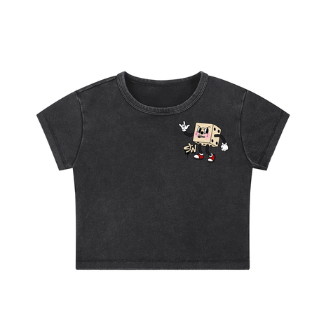 Snow Washed Crop Top