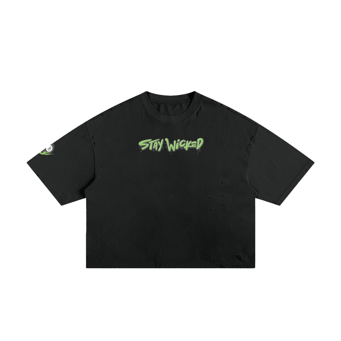 frayed,greeen,8ball,oversized